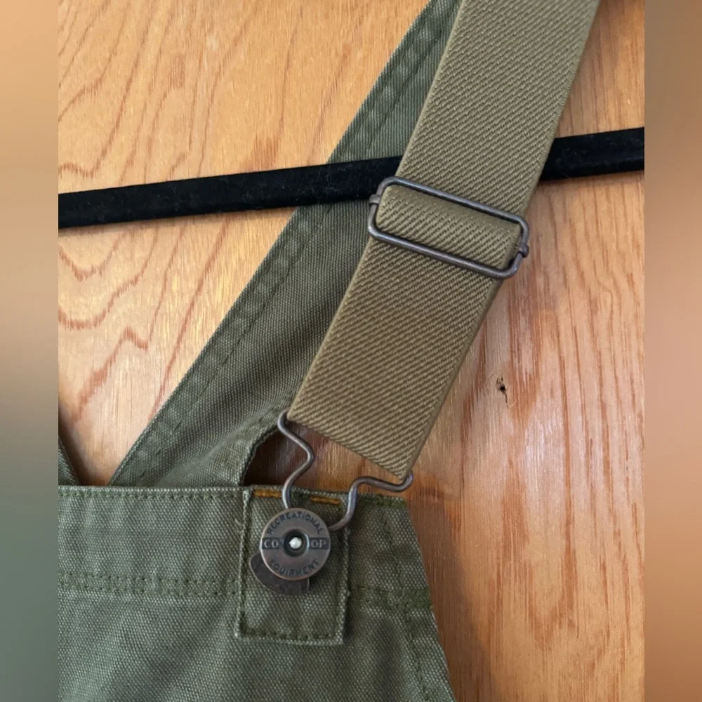 REI Co-Op Trailsmith Workwear Olive Green Overalls - Picture 9 of 11